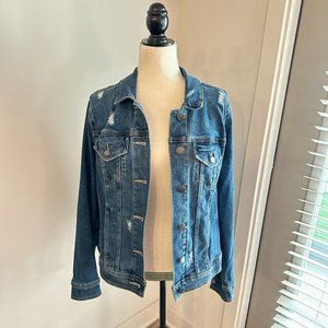 Lane Bryant Distressed Denim Jacket - Size 14